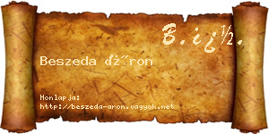 Beszeda Áron névjegykártya